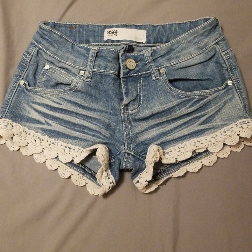 Light blue Crochet shorts